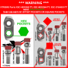 Carbide Thumbnail Bit | Long Side / HEX Pocket Head   | Fits Bandit SG-75 Stump Grinders using a New River "Revolution" Wheel Square Pocket Bits | Replaced OEM Part# 900-9912-23