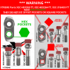 Carbide Thumbnail Bit | Long Side Lead / Hex Pocket Head |c/w 5/8" Stover Lock Nut | Fits Bandit 3100 Towable Stump Grinder with Revolution Wheel | Replaces OEM Part# 900-9912-23