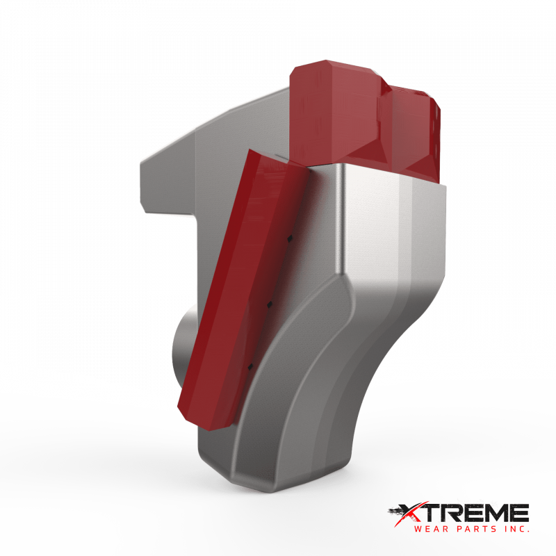 Dual G1 Carbides | Right Sidescraper Carbide | Single M20 Allen Socket Bolt Style |  Replaces CMI C125 Forestry Mulching Teeth using FAE Mulcher Heads - 140U / 200U / 300U Part# 112700002-K