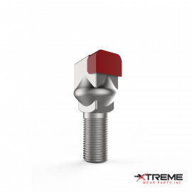 Carbide Thumbnail Bit | Short Short / Square Set Pocket Head   |  Fits Carlton Hurricane RS  ( OLD STYLE ) Stump Grinder | Replaces Carlton Short Plow Bit OEM Part# 0450121