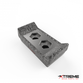 Carbide Overlay with Sharp Edge | 3" Wide  x 6.3" Length | 2- Bolt x 2" on Centers Bolt Spacing | Fits Peterson 6750D Horizontal Grinder | Replaces Peterson Part# 83377-06
