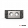 Carbide Overlay with Sharp Edge | 3" Wide  x 6.3" Length | 2- Bolt x 2" on Centers Bolt Spacing | Fits Morbark 1600 Horizontal Grinder | Replaces Peterson Part# 83377-06