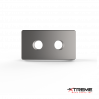 Steel Forged Knife Edge Bit | 2.7" Wide x  4.8" Length | 2-Bolt x 1-11/16" on Center Bolt Spacing | 3/4" Fasteners | Fits Precision Husky 5100 Horizontal Grinders | Replaces Peterson OEM Part# 100119