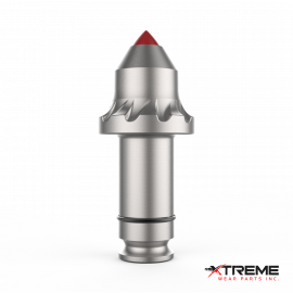 Single Carbide Rock Crusher Bit | Shank System ø 35 mm  | c/w Clip |  Fits Valentini Attila 1800DT, 200DT, 2300DT, 2500DT, 2800DT, 3000DT Series Crushers Mulchers | Replaces OEM Part# F000564